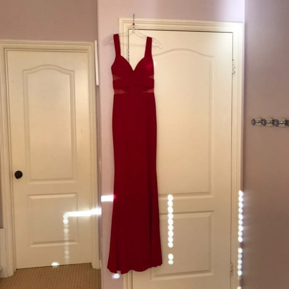 Worn once Faviana red prom dress